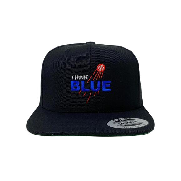 Think Blue Snapback Hat - Picture 2 of 7